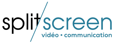 logo split screen