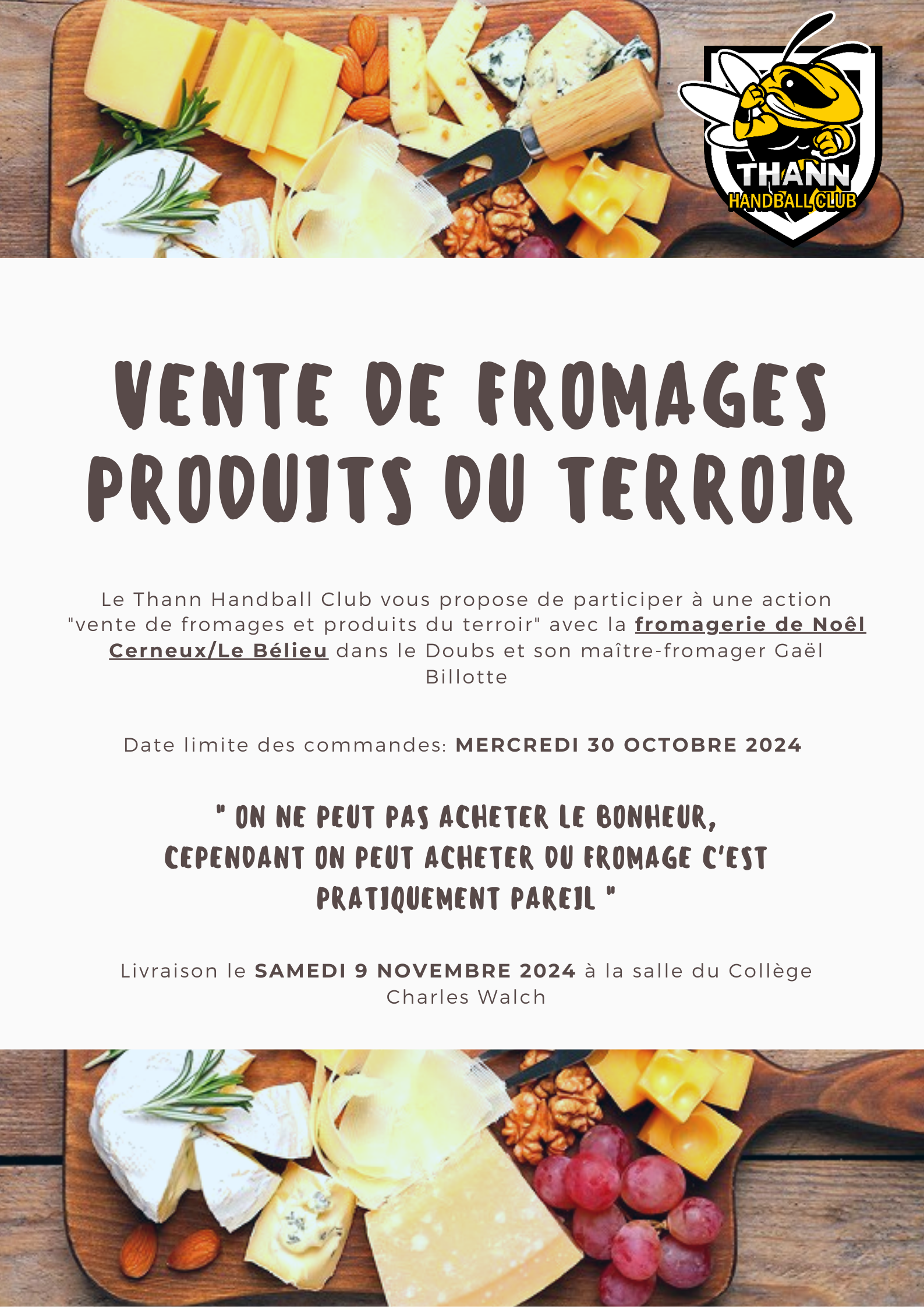 affiche vente de fromages hbcts